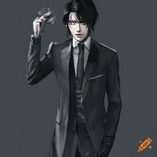 Illustration of a dark-skinned male mafia boss on Craiyon