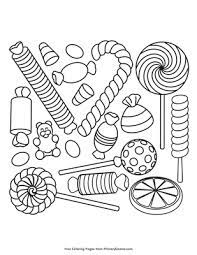 Halloween objects for kids coloring pages printable. Halloween Candy Coloring Page Free Printable Pdf From Primarygames