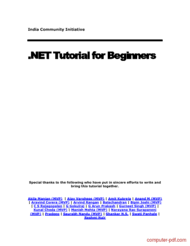 Pdf Net For Beginners Free Tutorial For Beginners