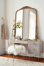 Gorgeous Bedroom Makeup Vanity With Mid Century Modern Vanity Dresser Mixed With French Gilded Mirror And Bedroom Vanity Interior Design Bedroom Bedroom Decor