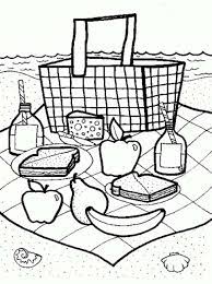 It's a beautiful day for a picnic! Coloring Pages Picnics Coloring Home
