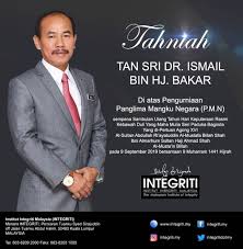 Datuk seri dr ismail bakar secara rasmi memulakan tugasnya sebagai ketua setiausaha negara yang baharu hari ini. Integriti Tahniah Diucapkan Kepada Tan Sri Dr Ismail Facebook