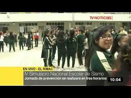 Se realizó por un hipotético. Escolares Participan Del Iv Simulacro Nacional De Sismo Tvperu