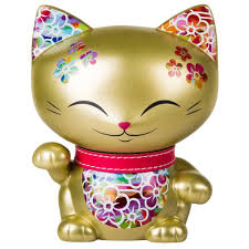 Chat Porte Bonheur Maneki Neko Mani The Lucky Cat 11cm Dore Amazon Fr Cuisine Amp Maison Porte Bonheur Chat Japonais Porte Bonheur Japonais