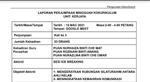 مسابقة الرياضية الجامعة الوطنية الماليزية. Ice Breaking Dan Cara Menulis Laporan Aktiviti Kelab Guru Kaunseling Nurhaiza Che Mat