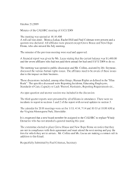 October 21,2009 Minutes of the CALHRC meeting of 10/21/2009 The meeting was  opened at 10:10 AM A roll call was done. Monica Luk