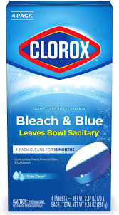 Alternatives to bleach for cleaning a water softener? Amazon Com Clorox Ultra Clean Toilet Tablets Bleach Blue Rain Clean Scent 2 47 Ounces Each 4 Count Package May Vary Health Household