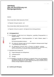 Alle vorlagen lassen sich kostenlos drucken. Reinigungsvertrag De Vertrag Download