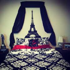 A Little Window Of Paris Behind My Bed Yes Please Http Www Parisbedding Org Paris Themed Bedroom Damask Bedroom Paris Room Decor