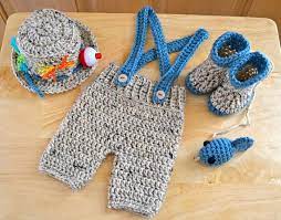 Newborn Fishing Fisherman 5 Pc Set By Carynsyarnbasket On Etsy In 2021 Newborn Crochet Patterns Crochet Baby Patterns Crochet Baby Clothes