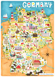 This flat, lowland terrain is. Map Of Germany Illustration And Design On Behance