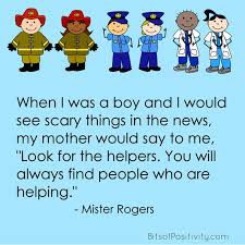 Look For The Helpers Mister Rogers Word Art Freebie Mr Rogers Helper Quote Community Helpers Theme