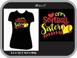 Softball Sister T Shirt Softball Sister Fan Wear Spiritwear
