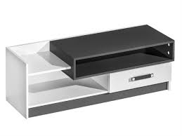 Cabinet doors with glass inlays. Tv Cabinet Trapiko With 1 Drawer White Grey 145 95