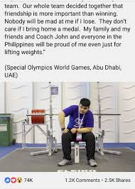 The team won nine gold medals in the 2007 games, the most it ever had at that time. Humans Of New York Features Our Representative For The Special Olympics In Abu Dhabi Uae Damn Right We Are Proud Of You Philippines