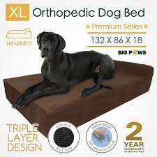 Shop the latest large dog bed deals on aliexpress. Big Paws Memory Foam Extra Large Dog Bed Orthopedic Dog Beds Cushion Bolster Brown Crazy Sales