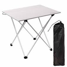 Redcamp Aluminum Camping Table That Fold Up Lightweight Folding Portable Table For Beach Backpacking Outdoor Picnic With Carrying Bag Medium All4hiking Com Camping Table Portable Table Camping Furniture