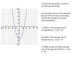 Interval notation for increasing and decreasing intervals of a function. Ppt 1 Describe The Graph In Terms Of Increasing Decreasing Powerpoint Presentation Id 3951995