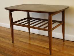 Shop for mid century side table at bed bath & beyond. Mid Century Modern Coffee And Side Table With Slatted Shelf Picked Vintage