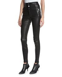 Shop leather pants by j brand online. J Brand Natasha Sky High Leather Skinny Pants Black Neiman Marcus