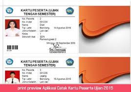 Program Xlsx Aplikasi Gratis Cetak Kartu Ujian Siswa 2015 Dengan Photo Dan Barcode Microsoft Excel Microsoft Name Card Design