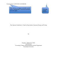 Capstone research paper 1.select your topic: Running Head Capstone Guidebook 1 The Capstone