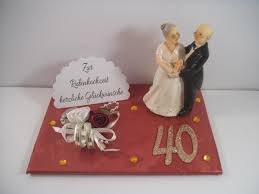 Hochzeit karte rubinhochzeit kunstdruck 40. Geldgeschenk Rubinhochzeit 40 Ehejubilaum Rubin 40 Jahre Verheiratet
