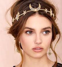 Moon Crown Halo Crown Moon Stars Goddess Crown Halo Headband Tiaras And  Crowns For Goddess Crown Backwards Headband