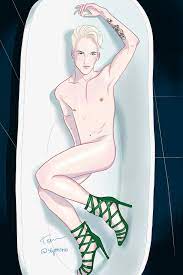 Slytherco — Here, have a pretty, naked Draco in a bathtub