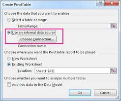 Create A Pivottable With An External Data Source Excel