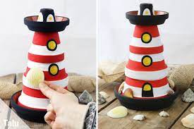 Diy garten dekoideen mit tontöpfen die man ganz leicht selber. Leuchtturm Basteln Kostenlose Anleitung Zum Selber Bauen Talu De