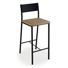 Tabouret De Bar Design Simili Cuir Noir Valie Leroy Merlin