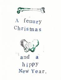 A Femury Christmas And Hippy New Year Card Funny Anatomy Etsy Medical Humor Radiology Humor Anatomy Humor