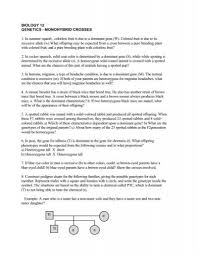 Students will fill in the punnett squares, complete a table containing the genotypes and phenotypes of the offspring, and answer a set of questions for each problem. Monohybrid Questions