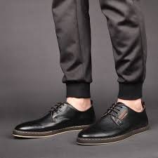 Osco Shoes Fashion Trend Korean British Men Shoes Spring Autumn Summer Genuine Leather Breathable Flat Business Casual Shoes Men Price 64 31 Free Shipping