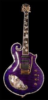 Minarik Guitars Scroll Purple Guitar Guitar Guitar Inlay