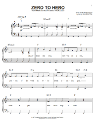 Zero To Hero Sheet Music Direct Songs Disney Songs