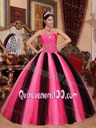 Hot Pink And Black Sweet Sixteen Quinceanera Dresses By Taffeta And Tulle Pretty Quinceanera Dresses Quince Dresses Quincenera Dresses