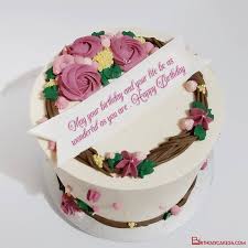 Choose from our special collection of happy birthday flowers in india. Beautiful Flowers Birthday Cake With Name Or Wishes Online