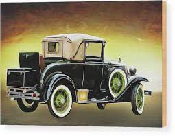 Old Timer Wood Print By Harry Warrick Car Tires Vintage Cars Old Cars