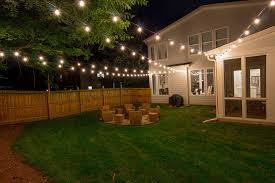 Bistro Lights In Backyard Exterior Nashville By Light Up Nashville