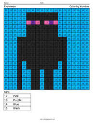 If the 'download' 'print' buttons don't work, reload this page. Minecraft Enderman Color By Number Coloring Squared