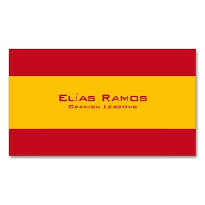 Spanish Flag Business Cards Spanish Teacher Cards Teacher Business Cards Teacher Cards Spanish Lessons