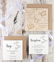 13 Creative And Unique Wedding Invitations Made With Unconventional Materials Puzzle Wedding Invitation Wedding Puzzle Wood Wedding Invitations