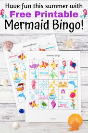 Summer Free Printable Bingo Cards For Kids Free Printable Mermaid Bingo Fun Easy Mermaid Party Activity The Artisan Life Mermaid Party Games Mermaid Birthday Party Mermaid Birthday