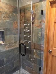 A Range Of Colors From Dark Blue To Burnt Red To Purplish Brown Gives This Natural Slate A Dramatic Feel For Your Ba Bathroom Red Shower Tile Slate Shower Tile