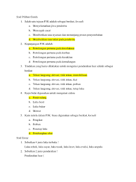 Soal pilihan ganda materi perubahan sosial. Soal Ppgd Pilihan Ganda Beserta Jawabannya Ilmusosial Id