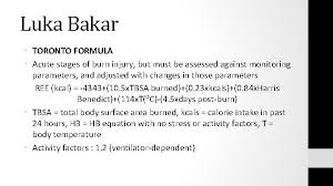Those with accurate nitrogen balances in burned patients are difficult because of the wound losses, which approximate 10 g nitrogen per 10% burned bsa during. Measurement Of Energy Requirements Kartika Nugraheni The Total