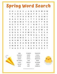 Spring Word Search Printable Spring Words Spring Word Search Word Puzzles For Kids