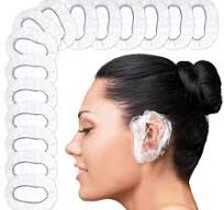 200 Pcs Ear Covers for Shower - Lightweight Disposable Ear Covers For Hair  Dye, Stretch Up To 4.6" for Comfortable Wear - Protection from Water ...